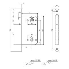 Защелка магнитная APECS 5300-M-WC-G (6737)