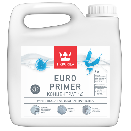 Грунт Тиккурила ЕВРО ПРАЙМЕР (концентрат) 3л