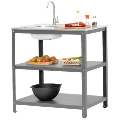 Стол PATIO P-02 разделочный, с мойкой