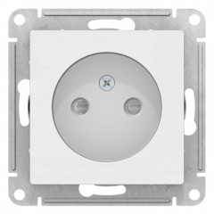Розетка 2P AtlasDesign белый со шторками SchE ATN000149