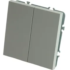 Переключатель 2-кл ЭМИЛИ платиново-серый RSW10-5107-10