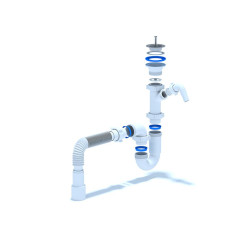 Сифон для мойки АНИПЛАСТ прямоточный D01.15 1 1/2''х40