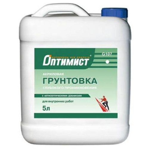 Грунт ОПТИМИСТ G 107 для в/р  глуб/проник. 5л