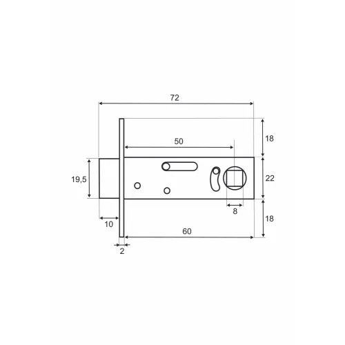 Защелка магнитная VETTORE (С-03В)100 MAGNET MBP (20227)