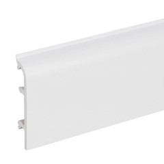 Плинтус вспененный КлассикСофт с кабельканалом 100мм 2,2м / Белый 001