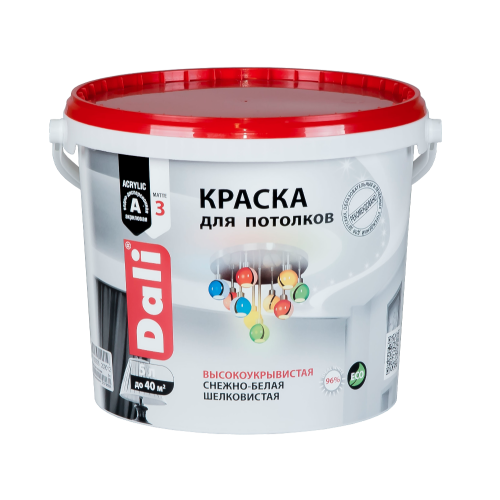 Краска в/д DALI для Потолков Снежно-Белая 5л