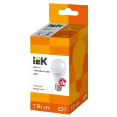 Лампа E27 светодиод.7Вт 3000К IEK А60 (630Lm)