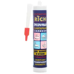 Герметик силиконовый РИЧ санитарный прозрачный 280мл