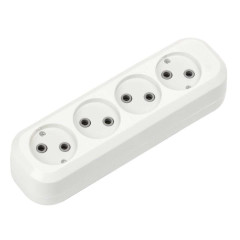 Колодка 4-пост. 2Р белая 10А MAKEL MGP141