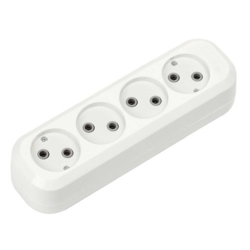 Колодка 4-пост. 2Р белая 10А MAKEL MGP141