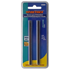 Нож для рубанка ПРАКТИКА (773-774) 102х5,5 мм, быстрорежущая сталь, (2 шт)