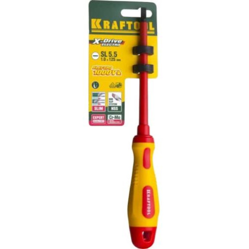 Отвертка диэлектрическая KRAFTOOL SL 5,5х125 мм (250083-5.5-125)