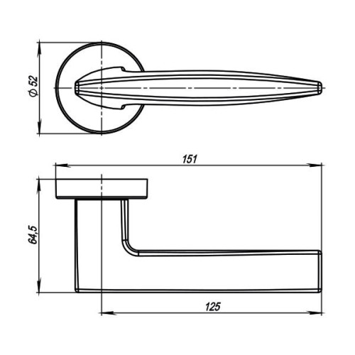 Ручки раздельные ARMADILLO R.URB52.SQUID (SQUID URB9) АВ-7 бронза (34305)