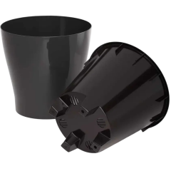 Горшок для цветов ЛЕЯ двойной графит 17л М8866 (275742)