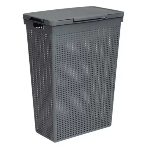 Корзина для белья 50л прямоуг. серая Violet Лофт 5650018 (416136)