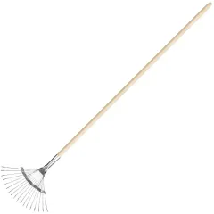 Грабли веерные проволочные, деревянный черенок 18 зубьев