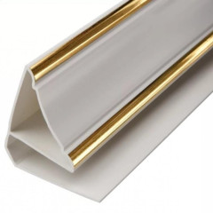 Профиль ПВХ АЛЬТА Плинтус потолочный ЗОЛОТО 3,0 м (20)
