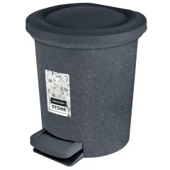 Ведро для мусора Stone 6л с крышк,педалью, темный камень SC470110026