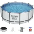 Бассейн каркасный BESTWAY STEEL PRO MAX 366*122см фильтр-насос, лестница, тент 10250л, ремкомплект 56420 (351114)