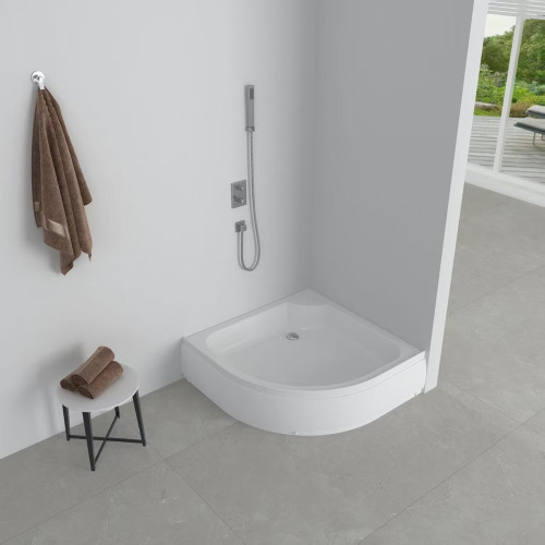 Поддон акриловый EVA GOLD 100х100х25см полукруглый с сифоном EG230022