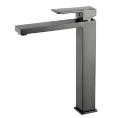 Смеситель для умывальника FRAP F1091-29 высокий, оружейная сталь