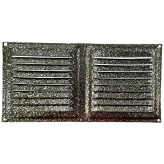 Решетка металлическая с сеткой 100*200ВР бронза