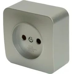 Розетка О/У 2P STEKKER серебро MST10-11-03 49325