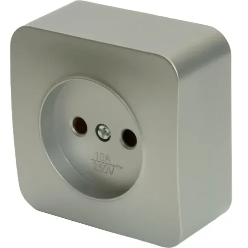 Розетка О/У 2P STEKKER серебро MST10-11-03 49325