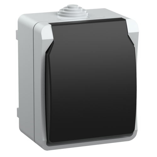 Розетка О/У 2P+Е IEK IP54 серый крышка Форс ERS12-K03-16-54-DC (143908)
