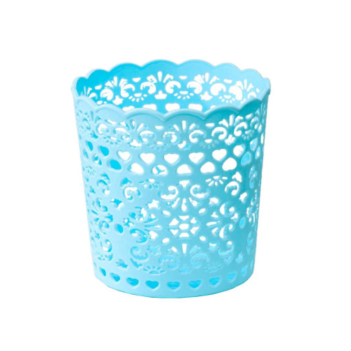 Корзина для хранения Кружевной узор голубая (2425371)