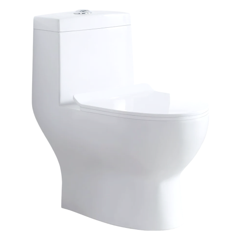 Унитаз-монолит EVA GOLD SM9601R безободковый, тонкое сиденье ПП, с гофрой и гибкой подводкой