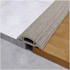 Порог с кабель-каналом 42мм 1,6 Дуб беленый ПВХ (ПМК42-1,6 203 ИДЕАЛ)