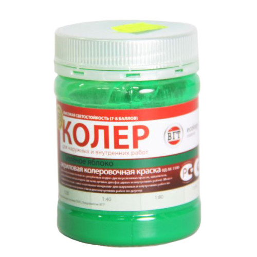 Краска VGT колеровочная ЗЕЛЁНОЕ ЯБЛОКО 0,25кг