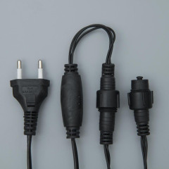 Гирлянда Нить 10м темная нить 100LED свечение теплое белое IP44 (3584087)
