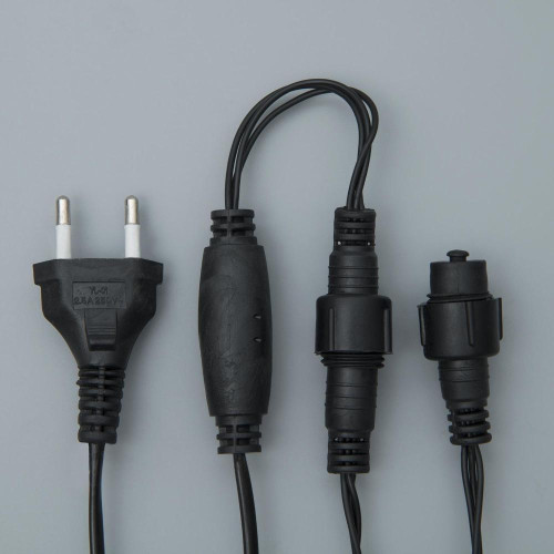 Гирлянда Нить 10м темная нить 100LED свечение теплое белое IP44 (3584087)