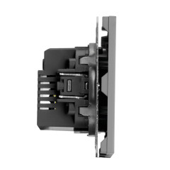 Розетка PC+Type A+C 20W ЭМИЛИ платиново-серый RST10-5115-10