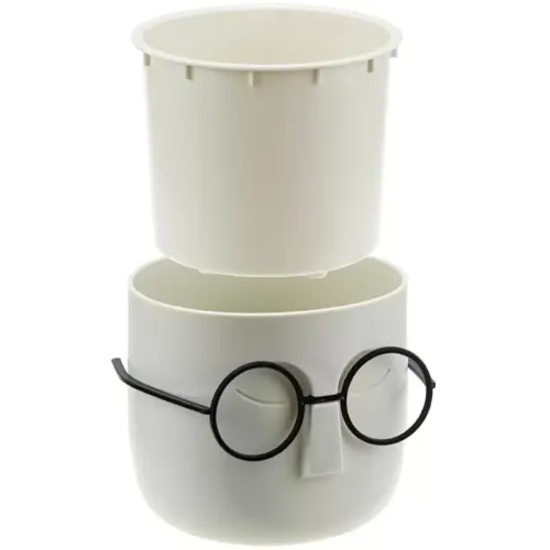 Горшок для цветов Idea Стив белый ротанг М 3079 (429301)