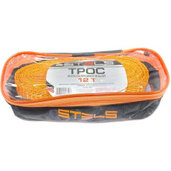 Трос буксировочный STELS 12т, без крюков, сумка на молнии (54384)