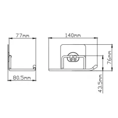 Держатель для туалетной бумаги POTATO Р2803-2, черный (465066)