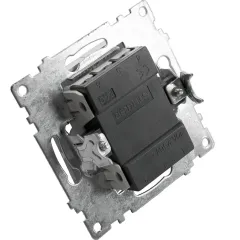 Выключатель 2-кл Катрин серебро GLS10-7104-03