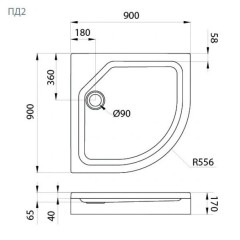 Поддон акриловый ТРИТОН 