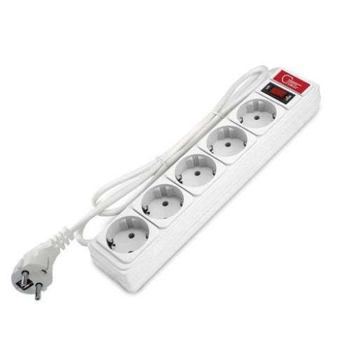 Фильтр сетевой 5 роз. 1.8м 10А ПВС 3х0.75 бел. Союз 1340