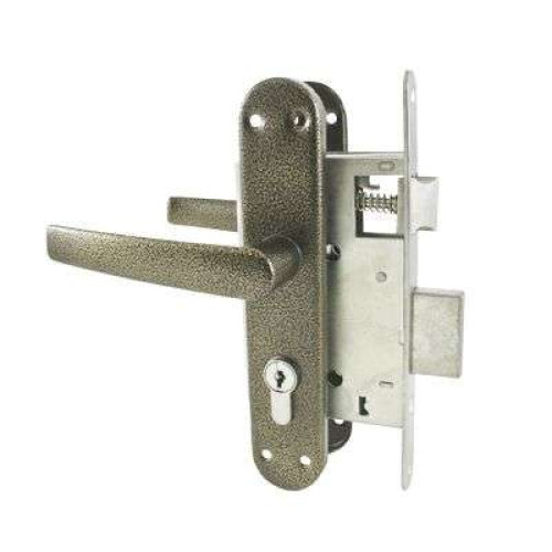 Замок врезной с руч. ПТИМАШ ЗВ4-(3.08) (бронза) (стяжки/шурупы) (11086)