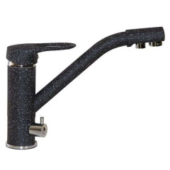 Смеситель для кухни MIXLINE ML-GS05 черный с выходом для фильтрованной воды (526211)