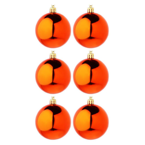 Шары новогодние СНОУ БУМ (372-482) 6шт, 7см, пластик, бронза