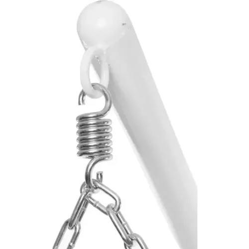 Кресло подвесное с ротангом ДЛЯ ДВОИХ белое с серой подушкой