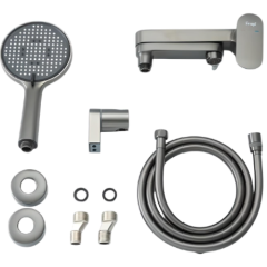 Смеситель для ванны FRAP F3285-9, оружейная сталь ф 40