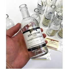 Этикетка Универсальная горизонтальная для крепких напитков, черный, 48 шт