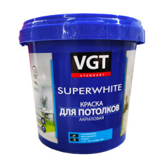 Краска в/д VGT 2180 акрил. для Потолков Супербелая 1,5кг