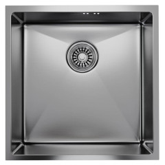 Мойка нерж. подст.монтаж MIXLINE PRO 50х50 тол. 3 мм, сатин, с сифоном